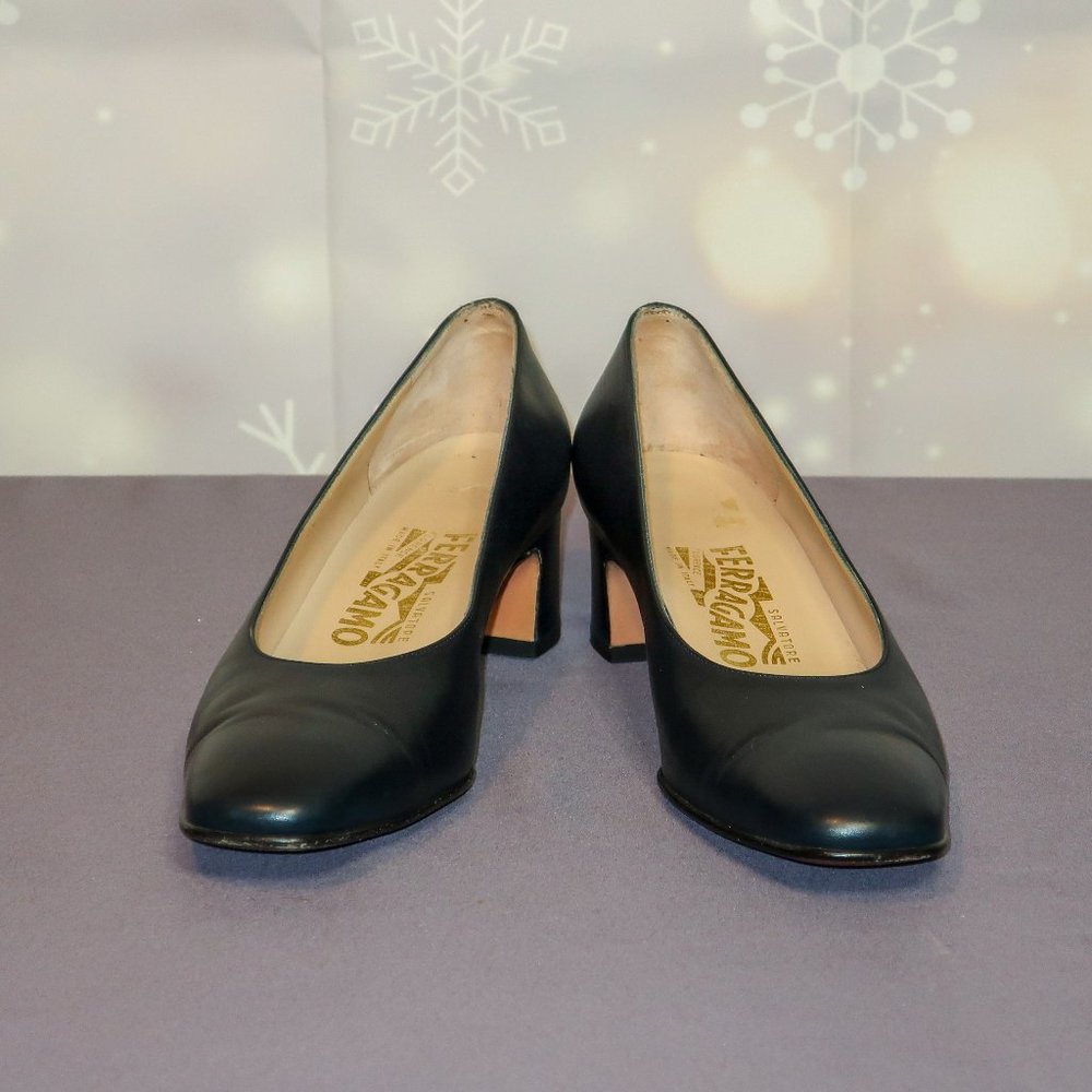 Vintage Black Ferragamo Shoes